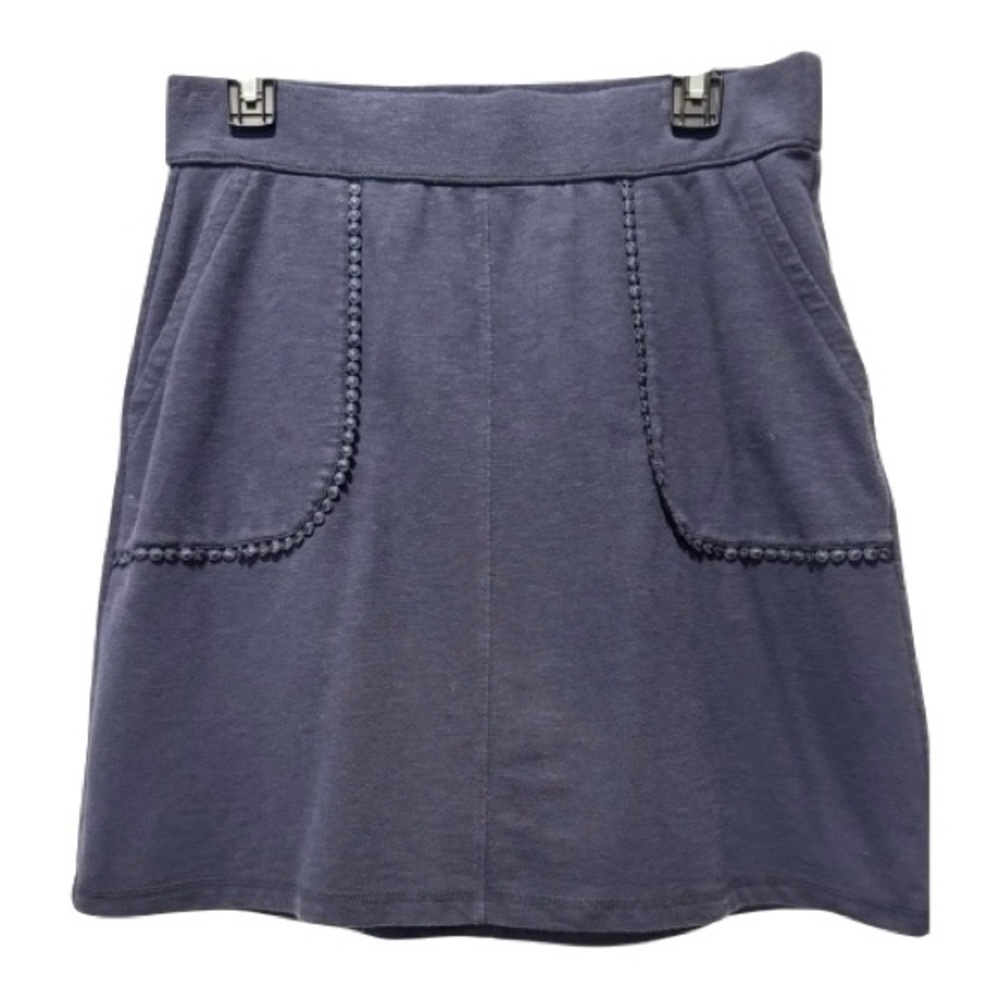 T by Talbots Navy Blue Mini Skirt Size M | Casual Knit Pocket Skirt